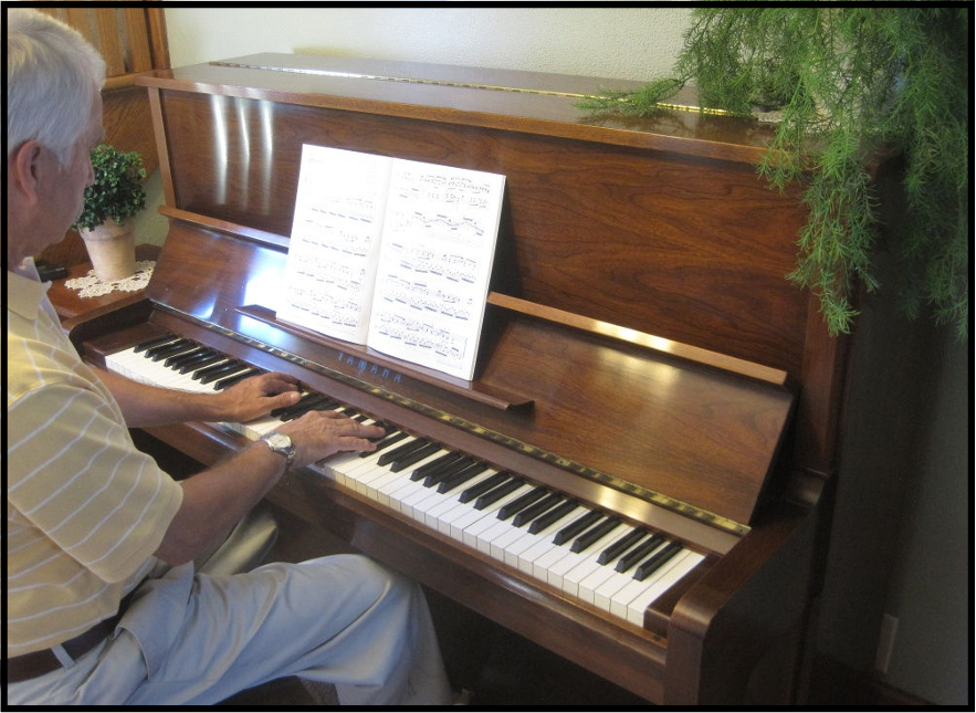 Studio Piano Owner tuning his instrument